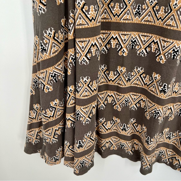 Anthropologie Bel Kazan Mini Dress 3/4 Sleeve Shift Tunic Pocket Tribal Floral S - Picture 4 of 8